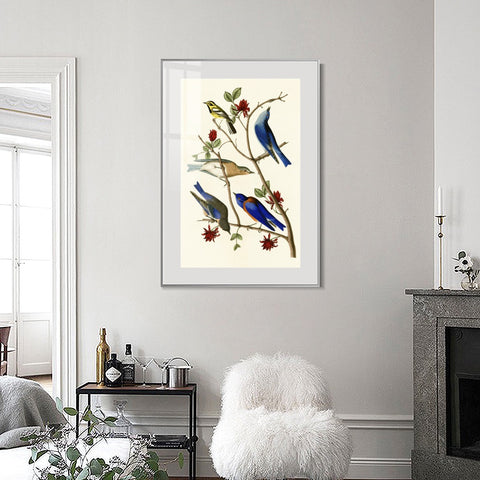 INVIN ART Metal Framed Canvas Series#140 by John James Audubon Wall Art Living Room Home Office Decorations