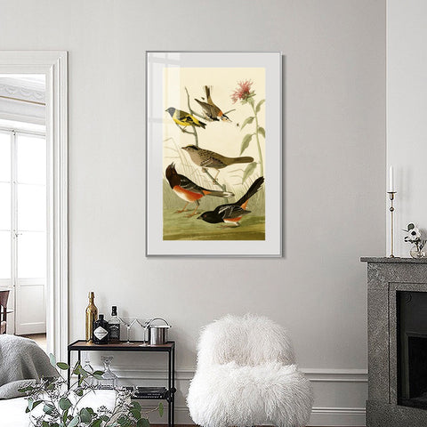 INVIN ART Metal Framed Canvas Series#141 by John James Audubon Wall Art Living Room Home Office Decorations
