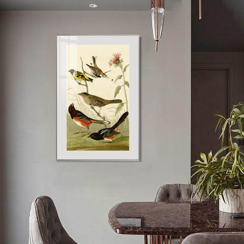 INVIN ART Metal Framed Canvas Series#141 by John James Audubon Wall Art Living Room Home Office Decorations