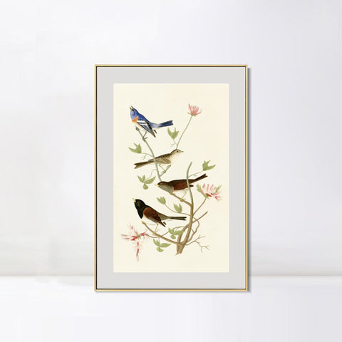 INVIN ART Metal Framed Canvas Series#143 by John James Audubon Wall Art Living Room Home Office Decorations