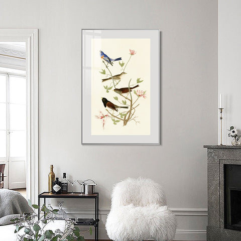 INVIN ART Metal Framed Canvas Series#143 by John James Audubon Wall Art Living Room Home Office Decorations