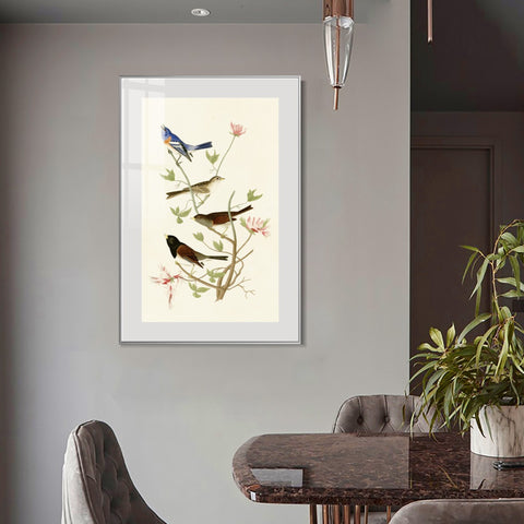 INVIN ART Metal Framed Canvas Series#143 by John James Audubon Wall Art Living Room Home Office Decorations