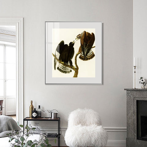 INVIN ART Metal Framed Canvas Series#148 by John James Audubon Wall Art Living Room Home Office Decorations
