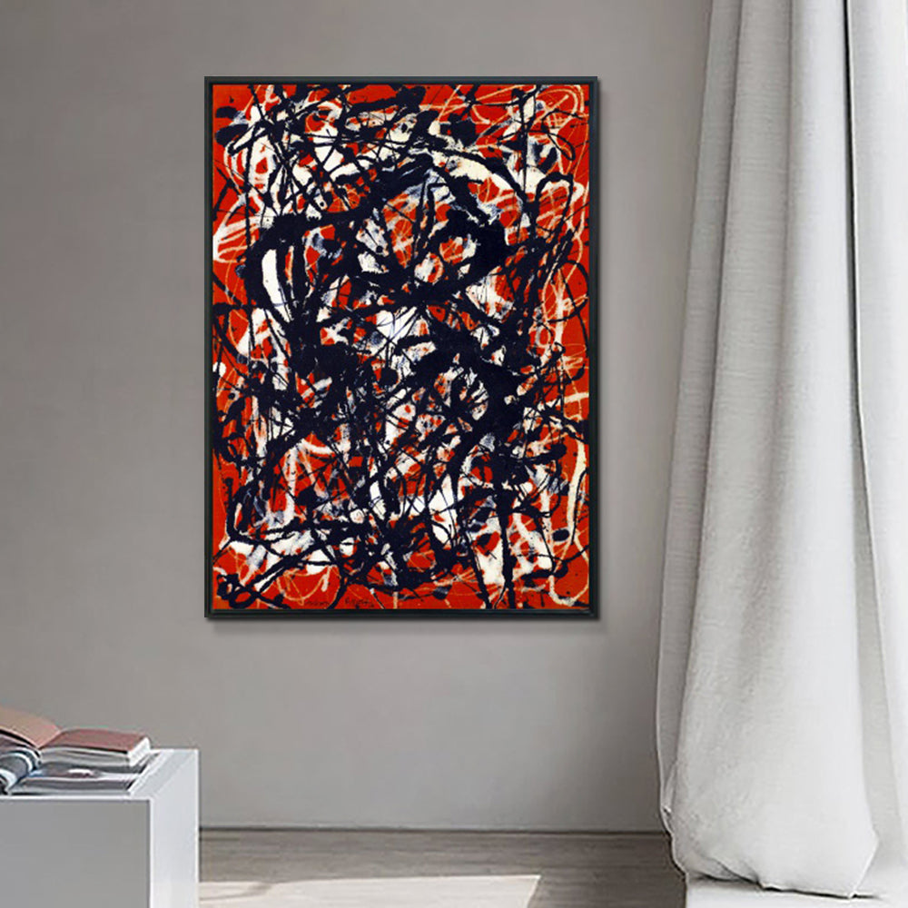 INVIN ART Framed Canvas Giclee Print Art Free Form by Jackson Pollock Abstract Wall Art