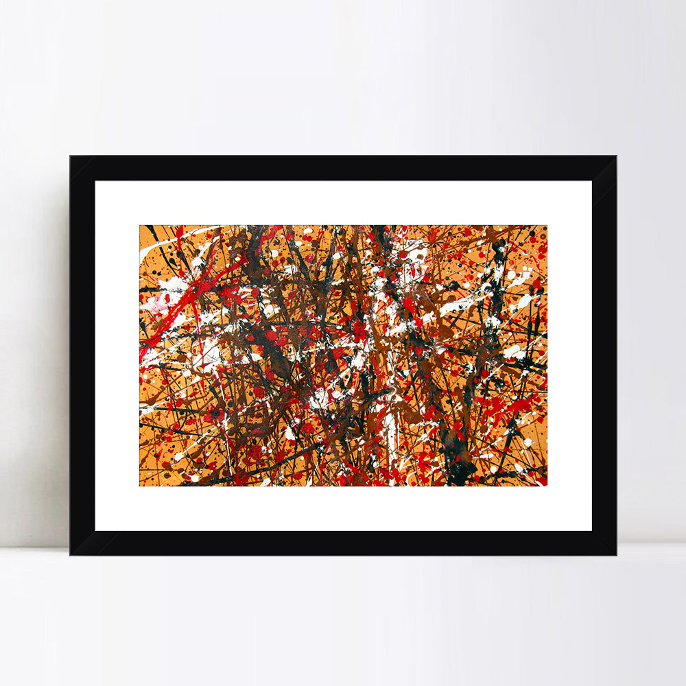 INVIN ART Framed Canvas Giclee Print Art Abstract#2 by Jackson Pollock Abstract Wall Art Living Room Home Office Decorations
