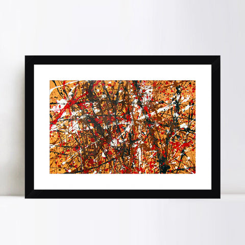 INVIN ART Framed Canvas Giclee Print Art Abstract#2 by Jackson Pollock Abstract Wall Art Living Room Home Office Decorations