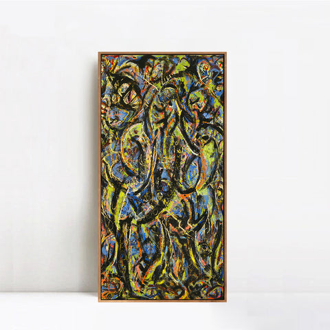 INVIN ART Framed Canvas Giclee Print Art Gothic 1944 by Jackson Pollock Abstract Wall Art Living Room Home Office Decorations