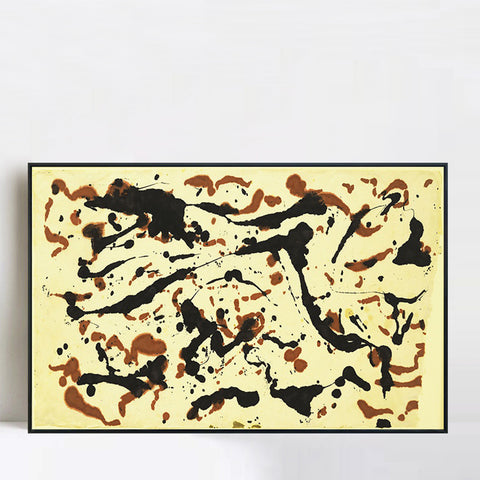 INVIN ART Framed Canvas Giclee Print Art Untitled (5) by Jackson Pollock Abstract Wall Art Living Room Home Office Decorations