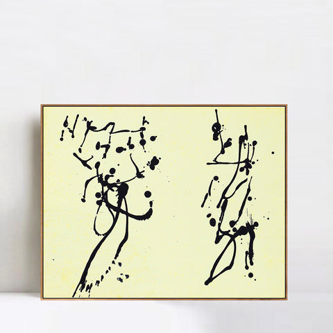 INVIN ART Framed Canvas Giclee Print Art Untitled (5) by Jackson Pollock Wall Art Living Room Home Office Decorations