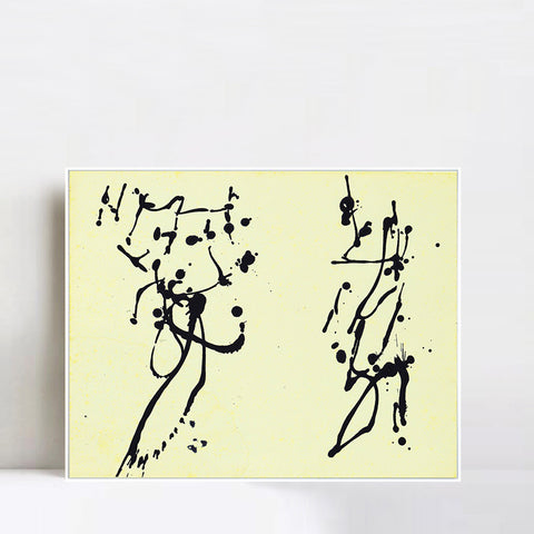 INVIN ART Framed Canvas Giclee Print Art Untitled (5) by Jackson Pollock Wall Art Living Room Home Office Decorations