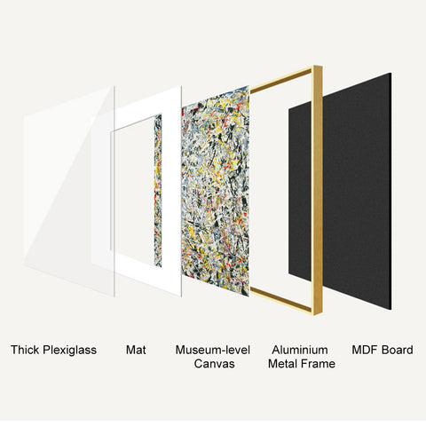 INVIN ART Mental Framed Canvas Giclee Print Art Series#27 by Marc Chagall Wall Art Living Room Home Office Decorations