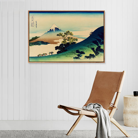 INVIN ART Framed Canvas Giclee Print Entitled Inume Pass in The Kai Province,Japan,with Mount Fuji in The Background by Katsushika Hokusai Wall Art Living Room Home Office Decorations