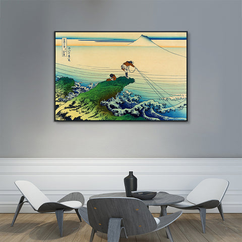 INVIN ART Framed Canvas Giclee Print Kajikazawa in Kai Province by Katsushika Hokusai Wall Art Living Room Home Office Decorations