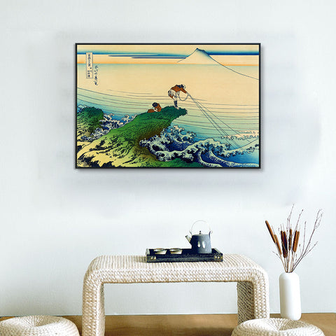 INVIN ART Framed Canvas Giclee Print Kajikazawa in Kai Province by Katsushika Hokusai Wall Art Living Room Home Office Decorations
