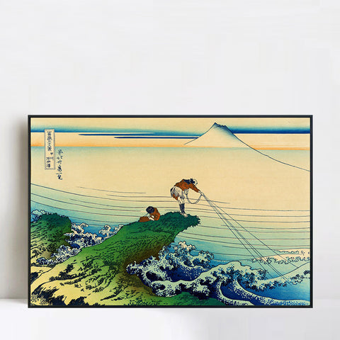 INVIN ART Framed Canvas Giclee Print Kajikazawa in Kai Province by Katsushika Hokusai Wall Art Living Room Home Office Decorations