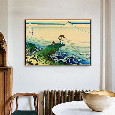 INVIN ART Framed Canvas Giclee Print Kajikazawa in Kai Province by Katsushika Hokusai Wall Art Living Room Home Office Decorations