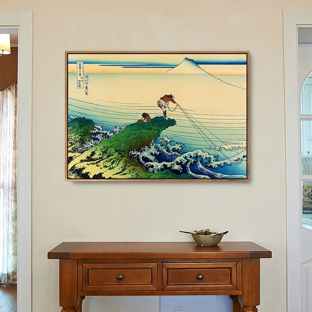 INVIN ART Framed Canvas Giclee Print Kajikazawa in Kai Province by Katsushika Hokusai Wall Art Living Room Home Office Decorations