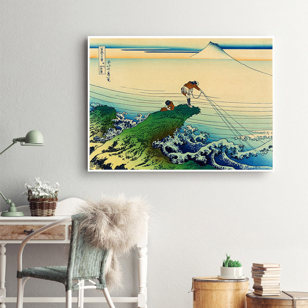 INVIN ART Framed Canvas Giclee Print Kajikazawa in Kai Province by Katsushika Hokusai Wall Art Living Room Home Office Decorations