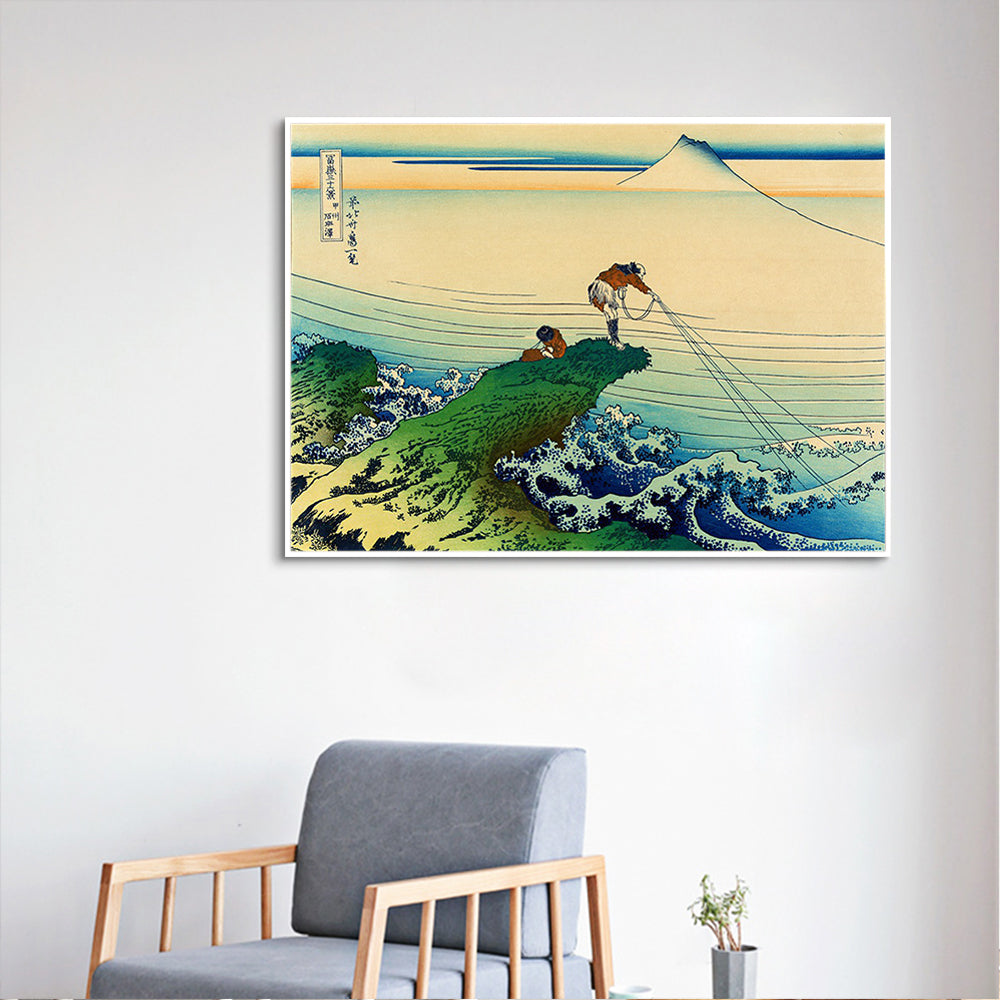 INVIN ART Framed Canvas Giclee Print Kajikazawa in Kai Province by Katsushika Hokusai Wall Art Living Room Home Office Decorations