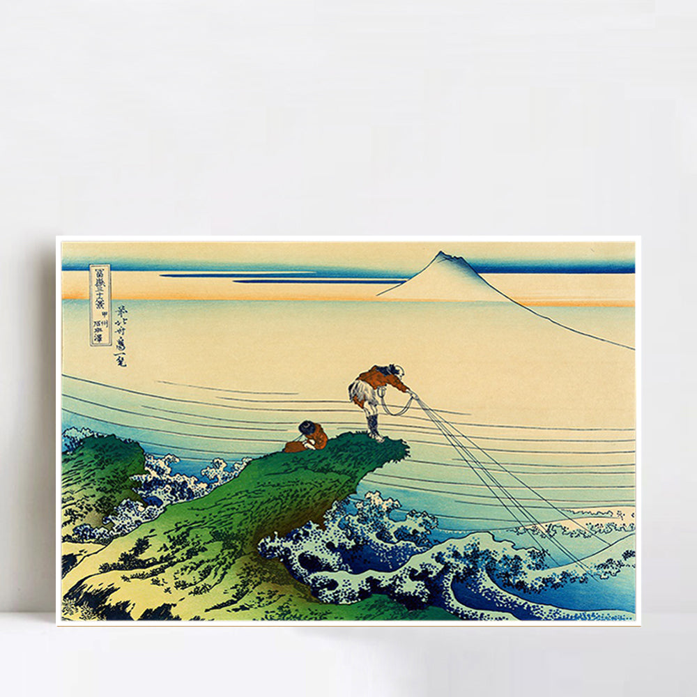 INVIN ART Framed Canvas Giclee Print Kajikazawa in Kai Province by Katsushika Hokusai Wall Art Living Room Home Office Decorations