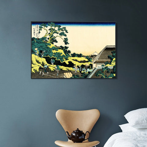 INVIN ART Framed Canvas Giclee Print Series#8 by Katsushika Hokusai Wall Art Living Room Home Office Decorations