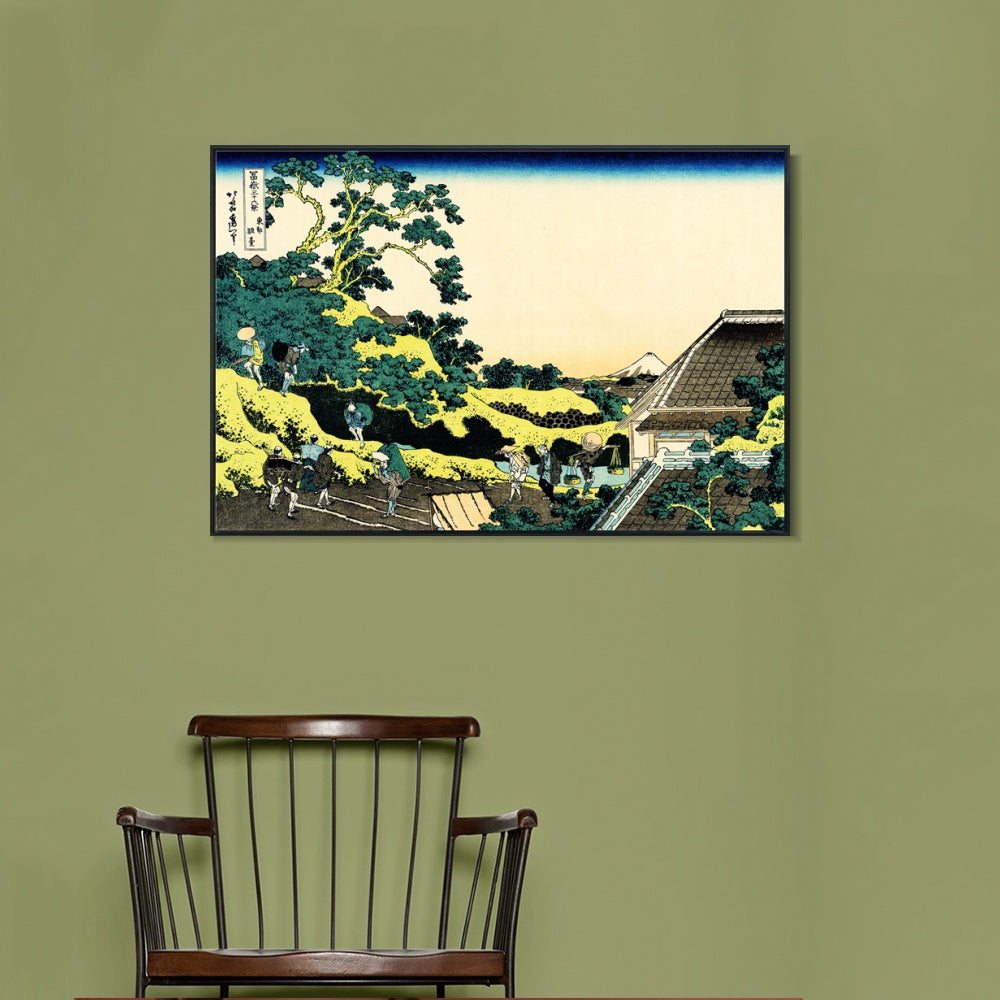 INVIN ART Framed Canvas Giclee Print Series#8 by Katsushika Hokusai Wall Art Living Room Home Office Decorations