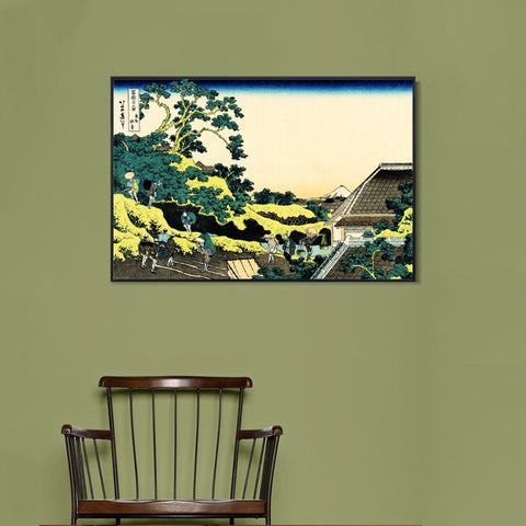 INVIN ART Framed Canvas Giclee Print Series#8 by Katsushika Hokusai Wall Art Living Room Home Office Decorations