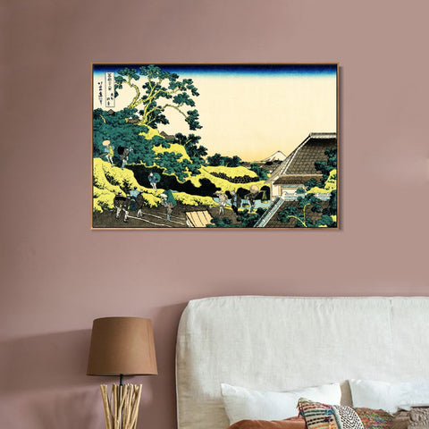 INVIN ART Framed Canvas Giclee Print Series#8 by Katsushika Hokusai Wall Art Living Room Home Office Decorations