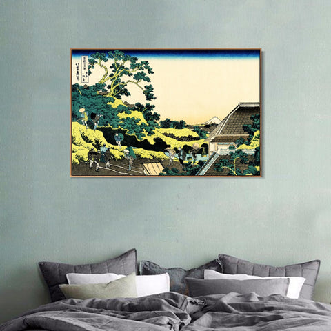INVIN ART Framed Canvas Giclee Print Series#8 by Katsushika Hokusai Wall Art Living Room Home Office Decorations
