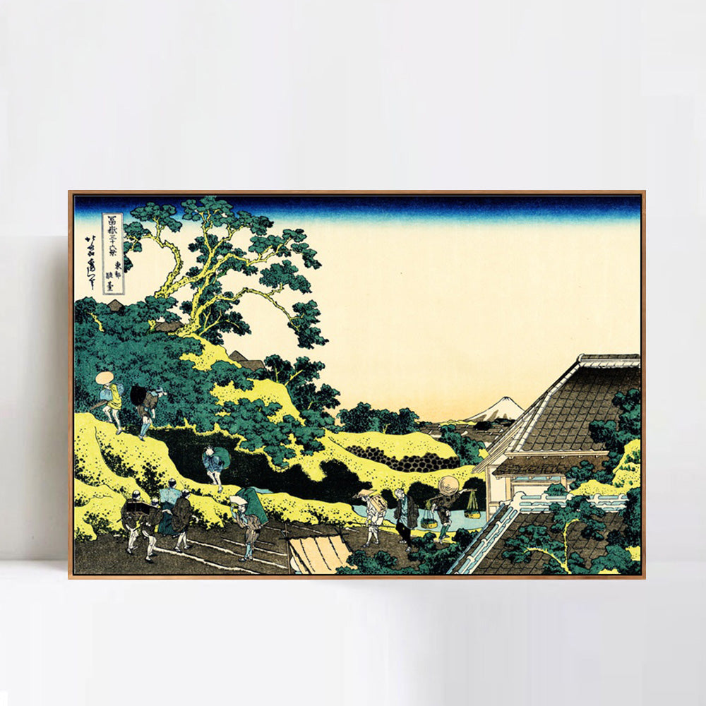 INVIN ART Framed Canvas Giclee Print Series#8 by Katsushika Hokusai Wall Art Living Room Home Office Decorations