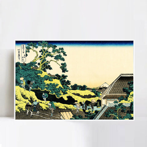 INVIN ART Framed Canvas Giclee Print Series#8 by Katsushika Hokusai Wall Art Living Room Home Office Decorations