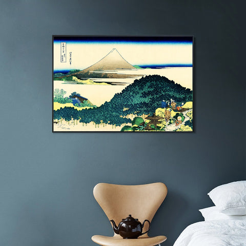 INVIN ART Framed Canvas Giclee Print thirty six views of mount fuji by Katsushika Hokusai Wall Art Living Room Home Office Decorations