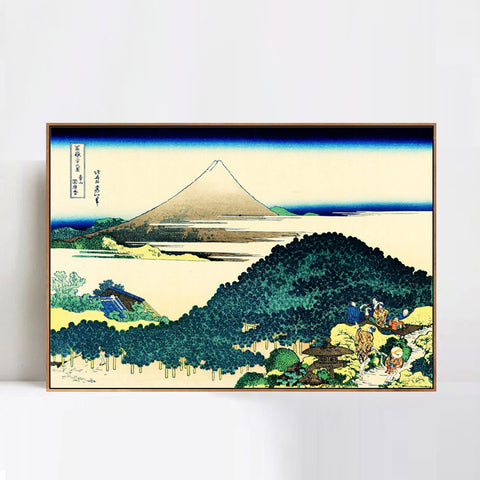 INVIN ART Framed Canvas Giclee Print thirty six views of mount fuji by Katsushika Hokusai Wall Art Living Room Home Office Decorations