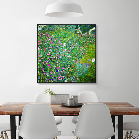 INVIN ART Framed Canvas Giclee Print Art Italian Horticultural Landscape 1913 by Gustav Klimt Wall Art Living Room Home Office Decorations