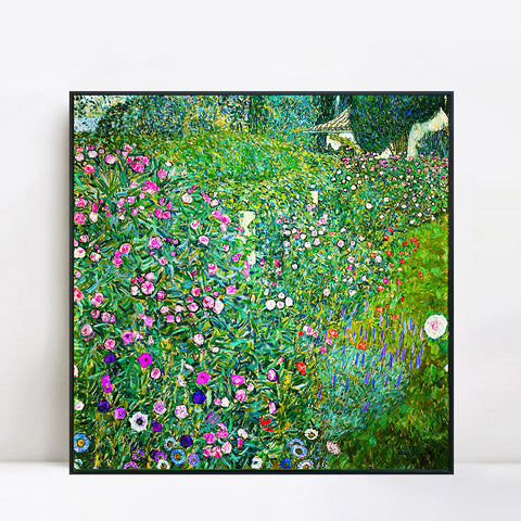 INVIN ART Framed Canvas Giclee Print Art Italian Horticultural Landscape 1913 by Gustav Klimt Wall Art Living Room Home Office Decorations