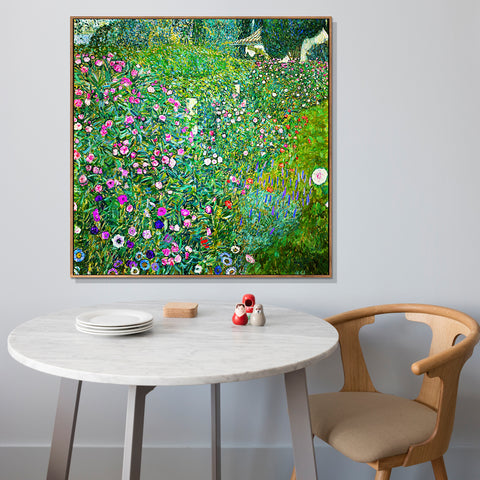 INVIN ART Framed Canvas Giclee Print Art Italian Horticultural Landscape 1913 by Gustav Klimt Wall Art Living Room Home Office Decorations