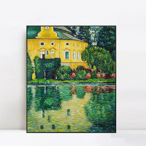 INVIN ART Framed Canvas Giclee Print Art Series#35 by Gustav Klimt Wall Art Living Room Home Office Decorations