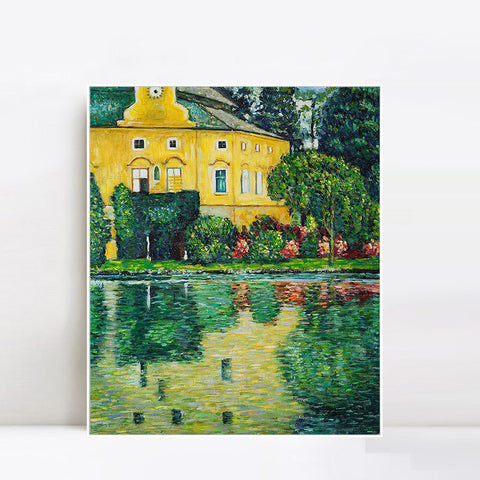 INVIN ART Framed Canvas Giclee Print Art Series#35 by Gustav Klimt Wall Art Living Room Home Office Decorations