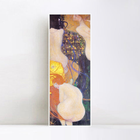 INVIN ART Framed Canvas Giclee Print Art 2 Nude Women by Gustav Klimt Wall Art Living Room Home Office Decorations