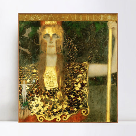 INVIN ART Framed Canvas Giclee Print Art Series#56 by Gustav Klimt Wall Art Living Room Home Office Decorations