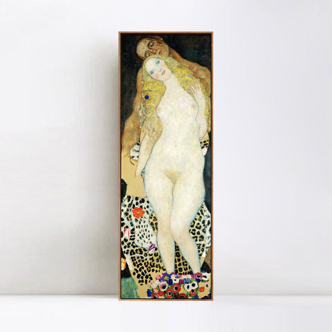 INVIN ART Framed Canvas Giclee Print Art Series#57 Lover by Gustav Klimt Wall Art Living Room Home Office Decorations