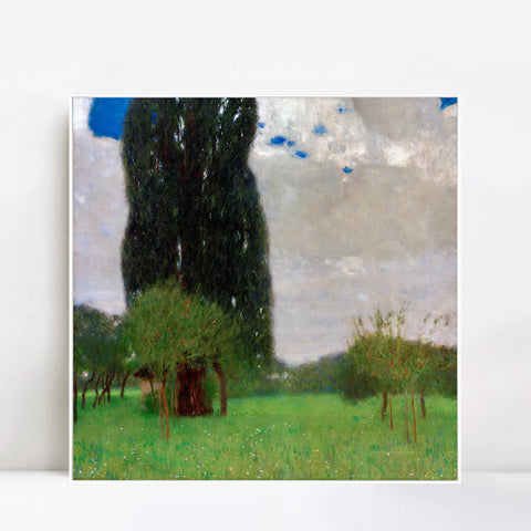 INVIN ART Framed Canvas Giclee Print Art Green Trees#2 by Gustav Klimt Wall Art Living Room Home Office Decorations
