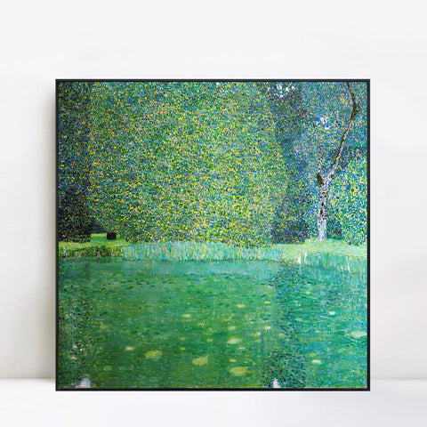 INVIN ART Framed Canvas Giclee Print Art Series#62 by Gustav Klimt Wall Art Living Room Home Office Decorations