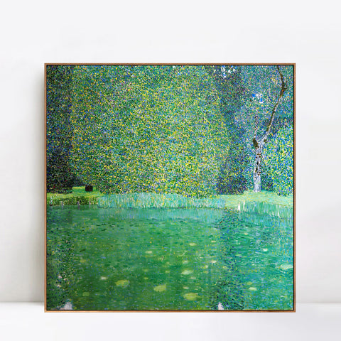 INVIN ART Framed Canvas Giclee Print Art Series#62 by Gustav Klimt Wall Art Living Room Home Office Decorations