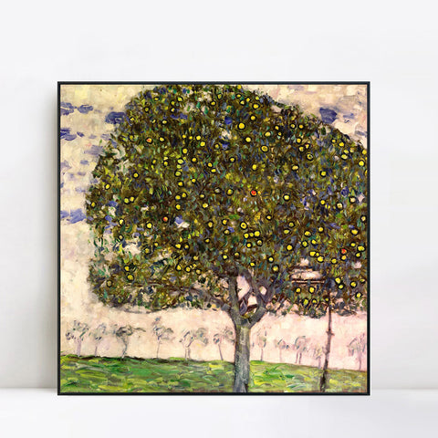 INVIN ART Framed Canvas Giclee Print Art Trees#4 by Gustav Klimt Wall Art Living Room Home Office Decorations