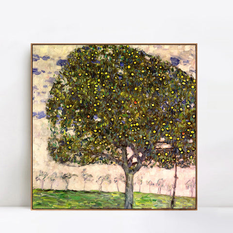 INVIN ART Framed Canvas Giclee Print Art Trees#4 by Gustav Klimt Wall Art Living Room Home Office Decorations
