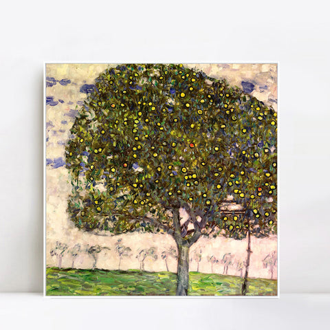 INVIN ART Framed Canvas Giclee Print Art Trees#4 by Gustav Klimt Wall Art Living Room Home Office Decorations