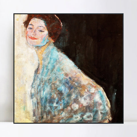 INVIN ART Framed Canvas Giclee Print Art Bust woman by Gustav Klimt Wall Art Living Room Home Office Decorations