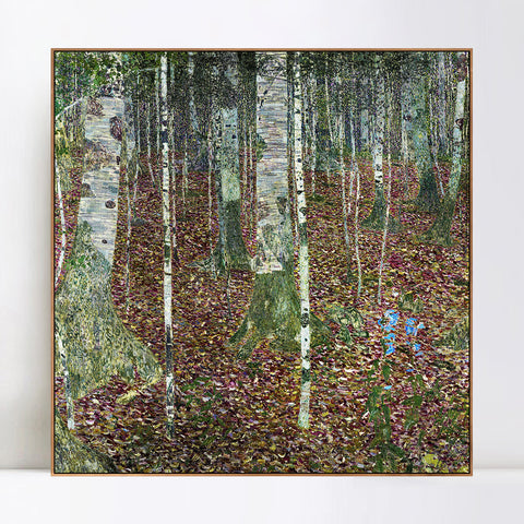 INVIN ART Framed Canvas Giclee Print Art Trees#5 by Gustav Klimt Wall Art Living Room Home Office Decorations