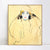 INVIN ART Framed Canvas Giclee Print Art Woman in Yellow by Gustav Klimt Wall Art Living Room Home Office Decorations